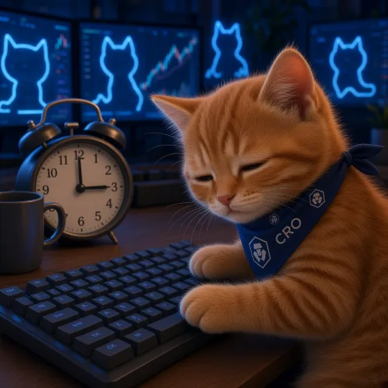 CroCat asleep on the keyboard at night