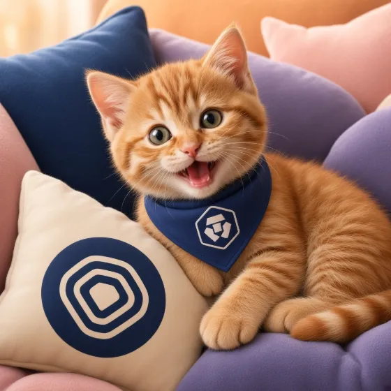 CroCat relaxing on soft pillows